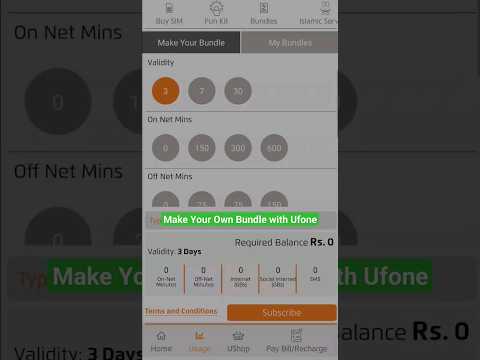 Ufone Make Your Own Bundle