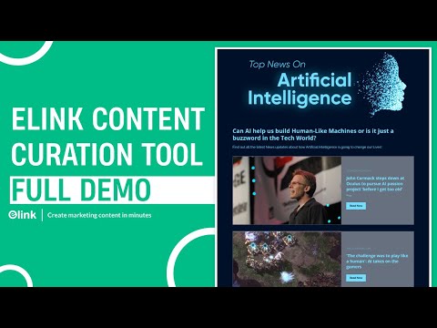 elink Content Curation Tool Demo