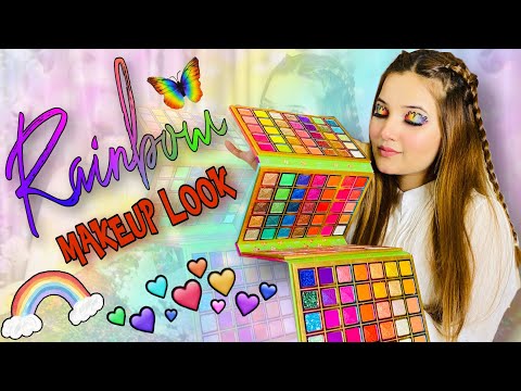 RAINBOW MAKEUP LOOK?|BY RABEECA KHAN|