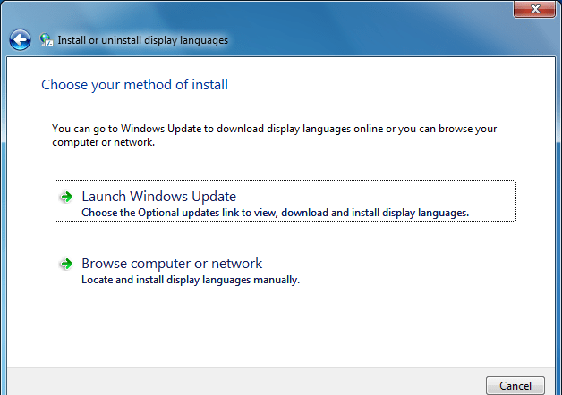 Windows 7 Language