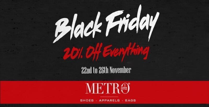 Metro Shoes Black Friday Sale offers upto 20% OFF