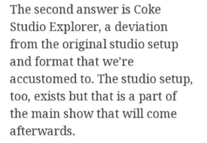 Coke Studio Explorer