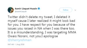 Amir Liaquat respond