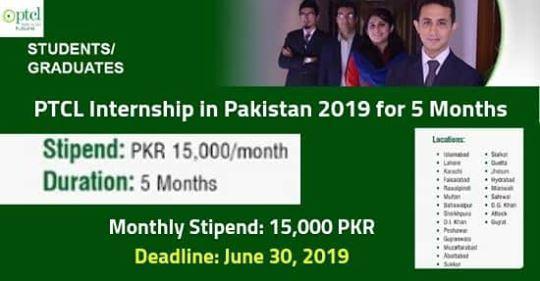  PTCL Internship 2019