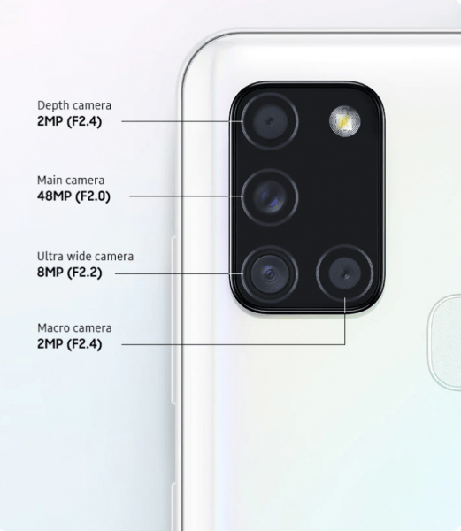 galaxy a21s camera specs