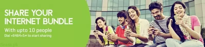 Share Internet with Zong Data Share Bundle