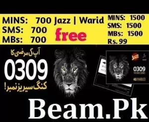 Jazz Warid 0309 King Series Offer