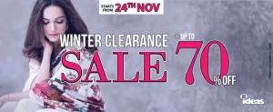 Ideas by Gul Ahmed offering Upto 70% at its Winter Clearance Sale