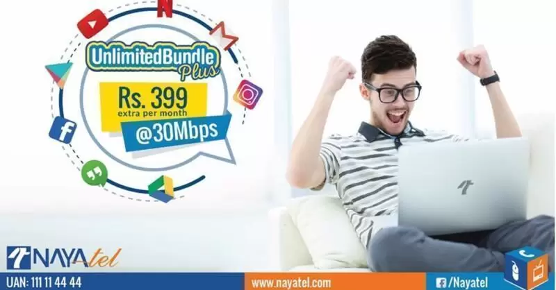 Now get Nayatel 30Mbps Unlimited Internet Bundle for video streaming