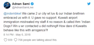 Adnan Sami accused Kuwait