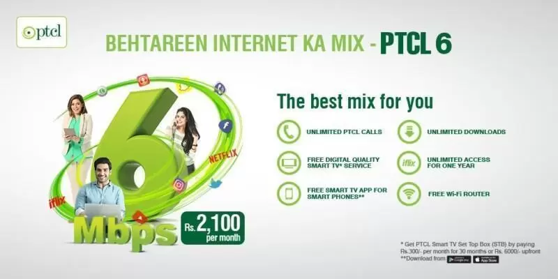 PTCL Offering 50% Discount on 6MB & Above Broadband Packages