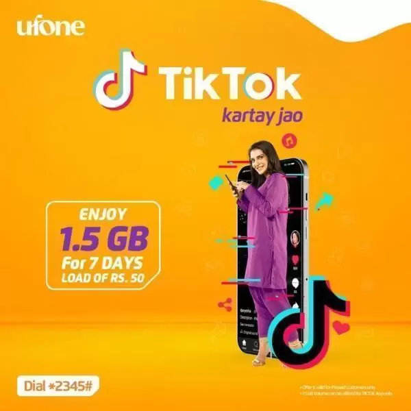 Ufone TikTok Package|Charges & Sub Code