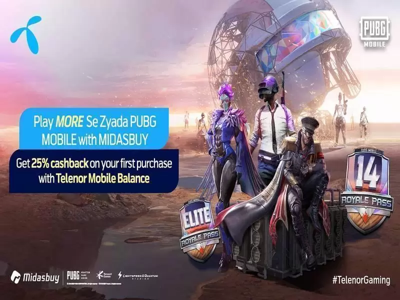 Telenor Partnered with PUBGM|Buy Royal Pass & UCs Easily