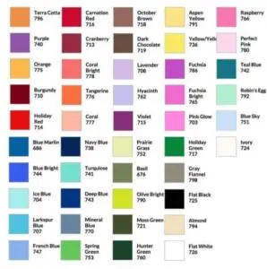 Master Paint Shade Card