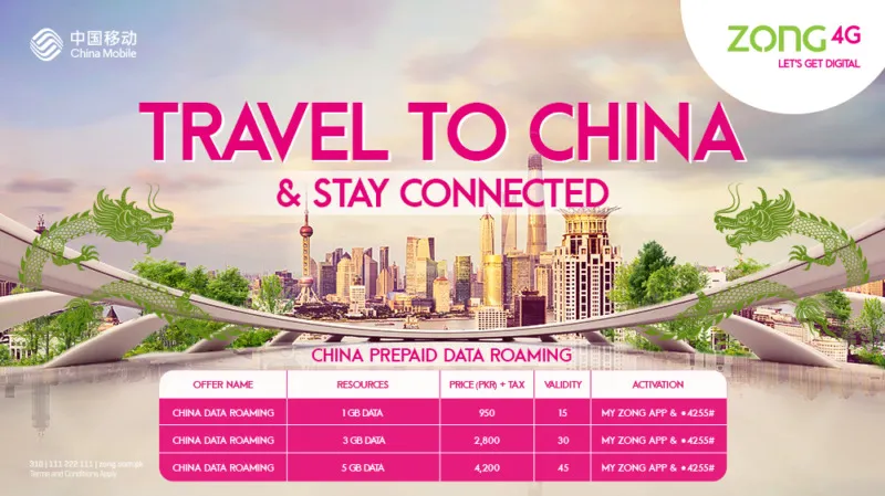 Zong 4G Offers Special Roaming Offer for China’s National Day